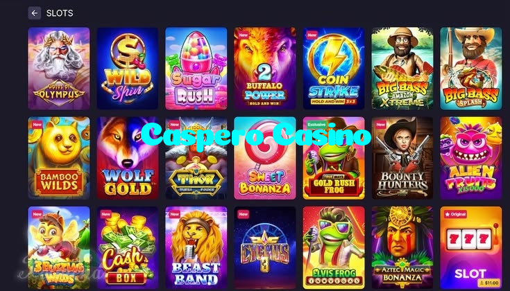 Caspero Casino casino presented on mobile device in Pakistan with slots and live games
